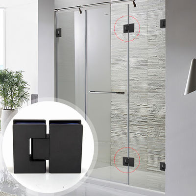 Finish de níquel escovado preto Matte Sala de banho Sala de chuveiro Bacia para porta de vidro Pivot Spring