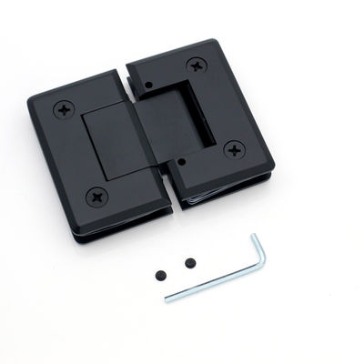 Finish de níquel escovado preto Matte Sala de banho Sala de chuveiro Bacia para porta de vidro Pivot Spring