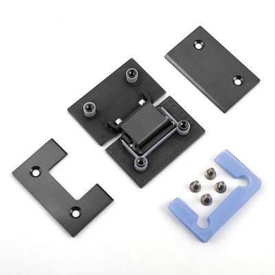 Finish de níquel escovado preto Matte Sala de banho Sala de chuveiro Bacia para porta de vidro Pivot Spring