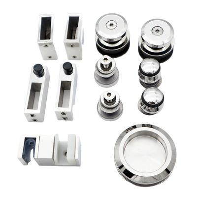 Conjunto de portas deslizantes de chuveiro de prata para equipamentos personalizados de gabinete de banho