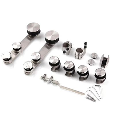 Quarto de chuveiro de vidro sem enquadramento Quarto de chuveiro de barracão de porta deslizante Kit de hardware com bandeja acrílica