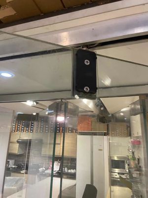 Acessórios de vidro deslizante de aço inoxidável para portas dobráveis de vidro sem enquadramento
