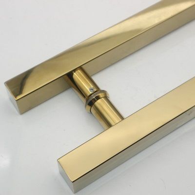Adicione um toque de ouro ao seu banheiro com alças de porta de chuveiro de vidro de aço inoxidável