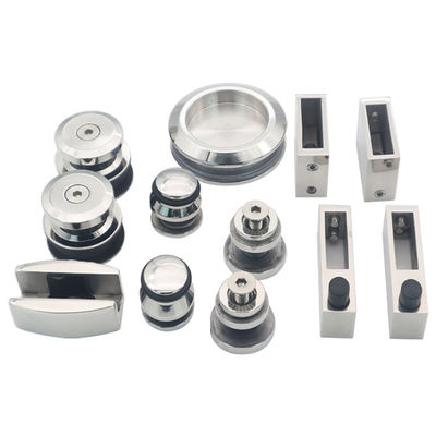 Kit de instalação de portas deslizantes de estilo quadrado sem enquadramento para acessórios de vidro de chuveiro