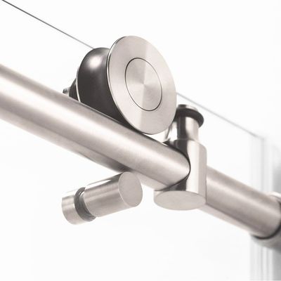 Kit de instalação de portas deslizantes de estilo quadrado sem enquadramento para acessórios de vidro de chuveiro
