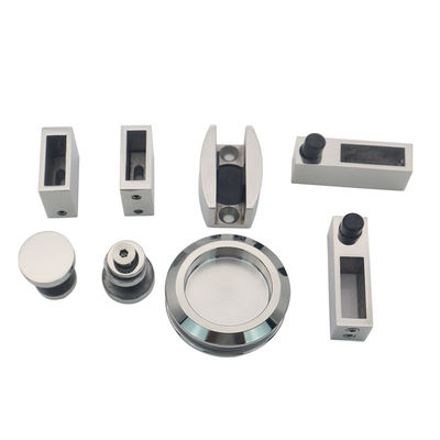 Kit de instalação de portas deslizantes de estilo quadrado sem enquadramento para acessórios de vidro de chuveiro