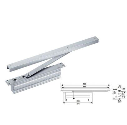 Fechador automático ajustável para portas de vidro modernas