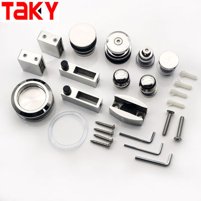 Espelho acabamento porta deslizante de vidro Kit de hardware para chuveiro porta de celeiro Puerta de Ducha