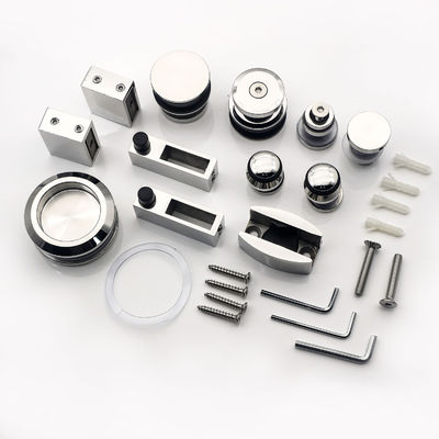 Acero inoxidável Acessórios de chuveiro sem enquadramento Kit de porta deslizante de vidro com espessura de vidro de 12 mm