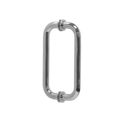 Manos de puxa de portas de vidro de aço inoxidável 304 personalizadas para design de interiores de hotéis