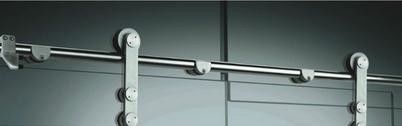 Modern Design Round Tray Sliding Barn Door Hardware Kit para sistema de trilhos pendurados duplos