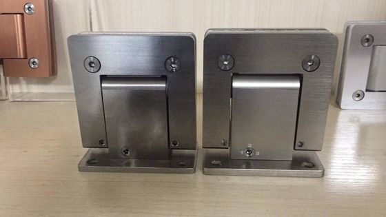 90 graus hidráulica do chuveiro dobradiça para porta de vidro do banheiro normal em alumínio sliver