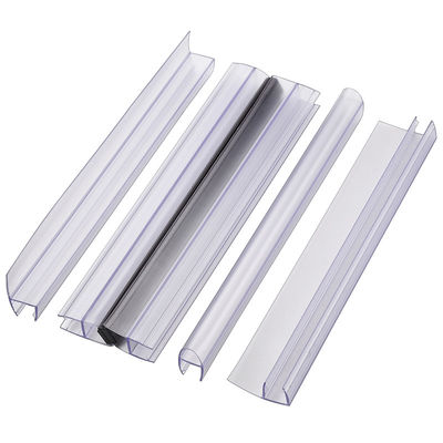 8-12mm PVC impermeável tipo U borracha vidro de chuveiro porta vedação tira para portas transparentes