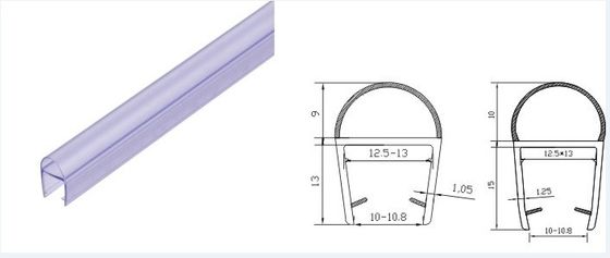 8-12mm PVC impermeável tipo U borracha vidro de chuveiro porta vedação tira para portas transparentes