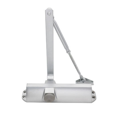 Fechador de porta de câmera de ação de controle remoto sem fio de alumínio hidráulico de prata para portas de PVC