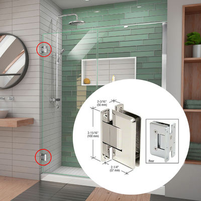 Modern Design estilo porta de vidro pinta de dobradiça 90 graus de abertura com metal Chuangyiyuan