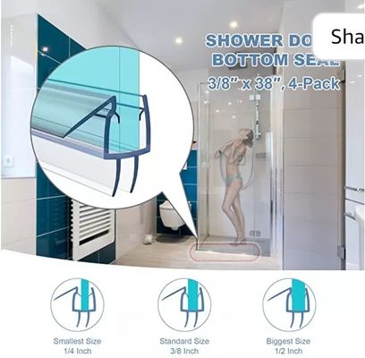 Função de elevação longa PVC plástico porta de chuveiro fundo de vedação tira para banheiros modernos