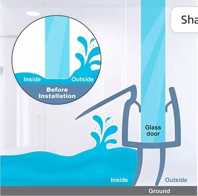 Função de elevação longa PVC plástico porta de chuveiro fundo de vedação tira para banheiros modernos