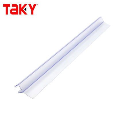 Transparente PVC resistente à água Faixas de vedação para porta de vidro de banheiro deslizante 6-12mm largura