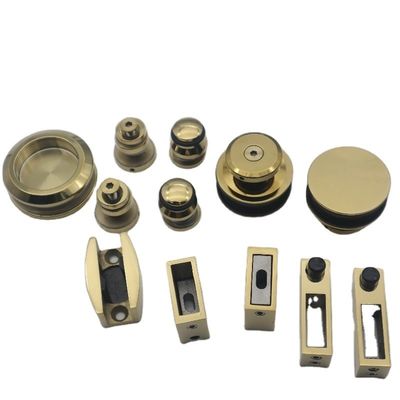 Sistema de portas deslizantes SS304 sem quadro com rolos de ouro polaco e estilo de design sem quadro