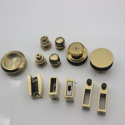 Sistema de portas deslizantes SS304 sem quadro com rolos de ouro polaco e estilo de design sem quadro