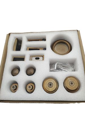 Sistema de portas deslizantes SS304 sem quadro com rolos de ouro polaco e estilo de design sem quadro