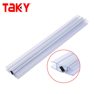Faixa de vedação impermeável de PVC magnético sem enquadramento para porta deslizante de chuveiro de vidro de 6mm 8mm 10mm
