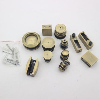 Sistema de portas deslizantes SS304 sem quadro com rolos de ouro polaco e estilo de design sem quadro