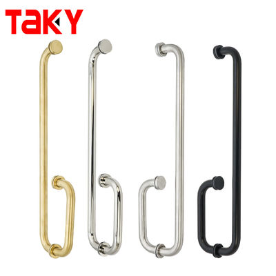 1.0mm Espessura do tubo de aço inoxidável D tipo porta de vidro puxar alça para hotel duche