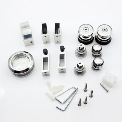 8-12mm porta de vidro sem enquadramento Espelho deslizante Kit de porta de celeiro para banheiro e armário de hotel