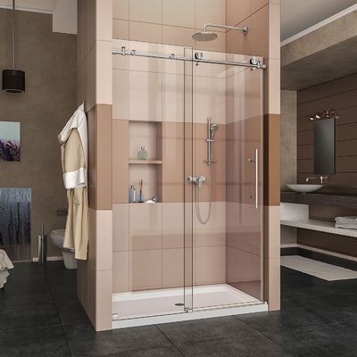 Ferramentas de porta de vidro deslizante para banheiro Design de aço inoxidável durável