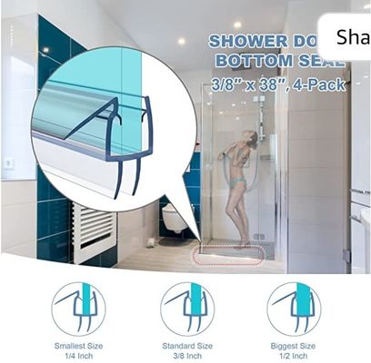 12 mm Plastico Dour Fitting Duche Ambiental Co-extrudido PVC Waterproof Seal Strip