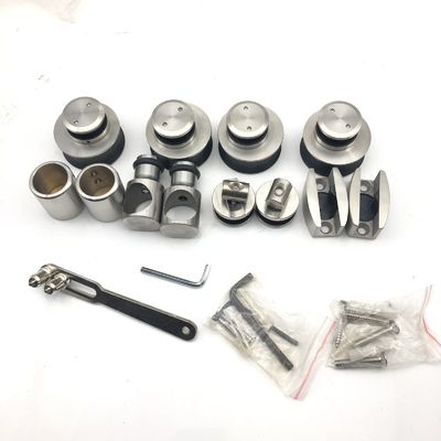 Instalação de porta deslizante para 12 mm de vidro de forma moderna redonda Bar de vidro Hardware de porta de chuveiro
