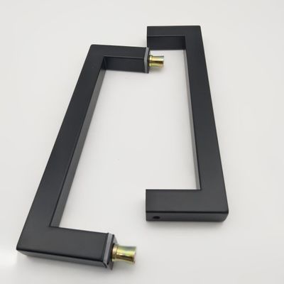 Hotel 8 polegadas Preto Matte D tipo aço inoxidável 304 Porta de vidro