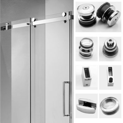 Hardware de porta de chuveiro de vidro deslizante para espessura de 8-12 mm Contemporâneo e elegante