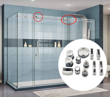 10-12 mm espessura de vidro seguro porta dupla porta deslizante para escritório Acessórios de banho