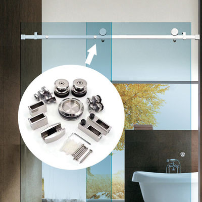 Kit de portas duplas de 6 pés com porta de chuveiro deslizante moderna e instalação de hardware ss304 resistente