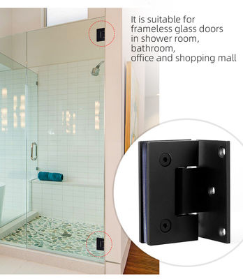 Mercado americano 304 aço inoxidável Matt preto sem quadro Pivot Glass Duche portas dobradiça