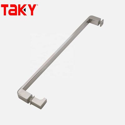 12 mm espessura de vidro aço inoxidável tubo retangular barra porta de vidro reta de um só lado puxar alça