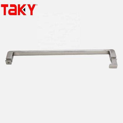 12 mm espessura de vidro aço inoxidável tubo retangular barra porta de vidro reta de um só lado puxar alça