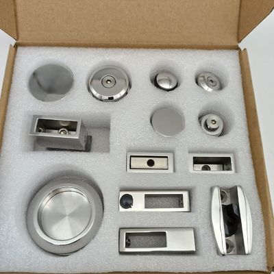 Elegante e elegante Kit de ferramentas de porta de vidro para sistema deslizante de banheiro moderno