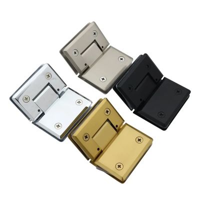 Fechamento de porta segura 8-12MM vidro escovado dourado chuveiro sem enquadramento porta de vidro pinta dobradiça