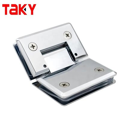 Fechamento de porta segura 8-12MM vidro escovado dourado chuveiro sem enquadramento porta de vidro pinta dobradiça