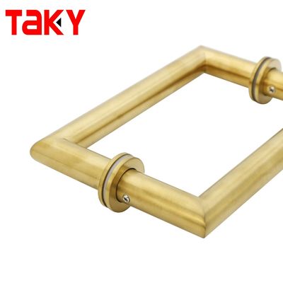 Finitura polaca de mão longa da porta de entrada principal com 203*203mm Rose Gold Pull Handle