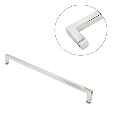 6-14mm espessura de vidro aço quadrado forma L porta de vidro grande gêmeo flush puxar porta de chuveiro alças