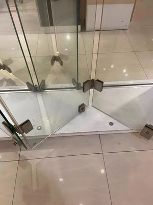 Ferramentas de vidro de liga de zinco deslizante dobrável sistemas de vidros sem quadro porta dupla interior