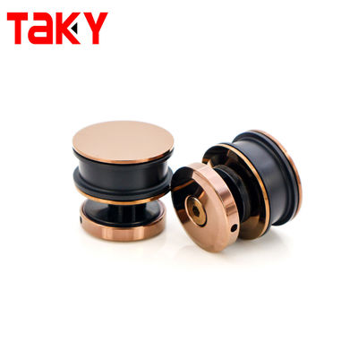 Porta de chuveiro de vidro único de aço inoxidável 304 Kit de hardware de porta de celeiro deslizante em acabamento dourado