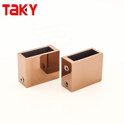 Porta de chuveiro de vidro único de aço inoxidável 304 Kit de hardware de porta de celeiro deslizante em acabamento dourado