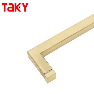 1.0mm Espessura Quadrada Garra de Garra de Vidro para Porta de Chuveiro SS304 Resistente à Corrosão