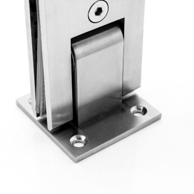 12mm de vidro de banho dobradiça em material de aço inoxidável de trabalho pesado para banheiros modernos
